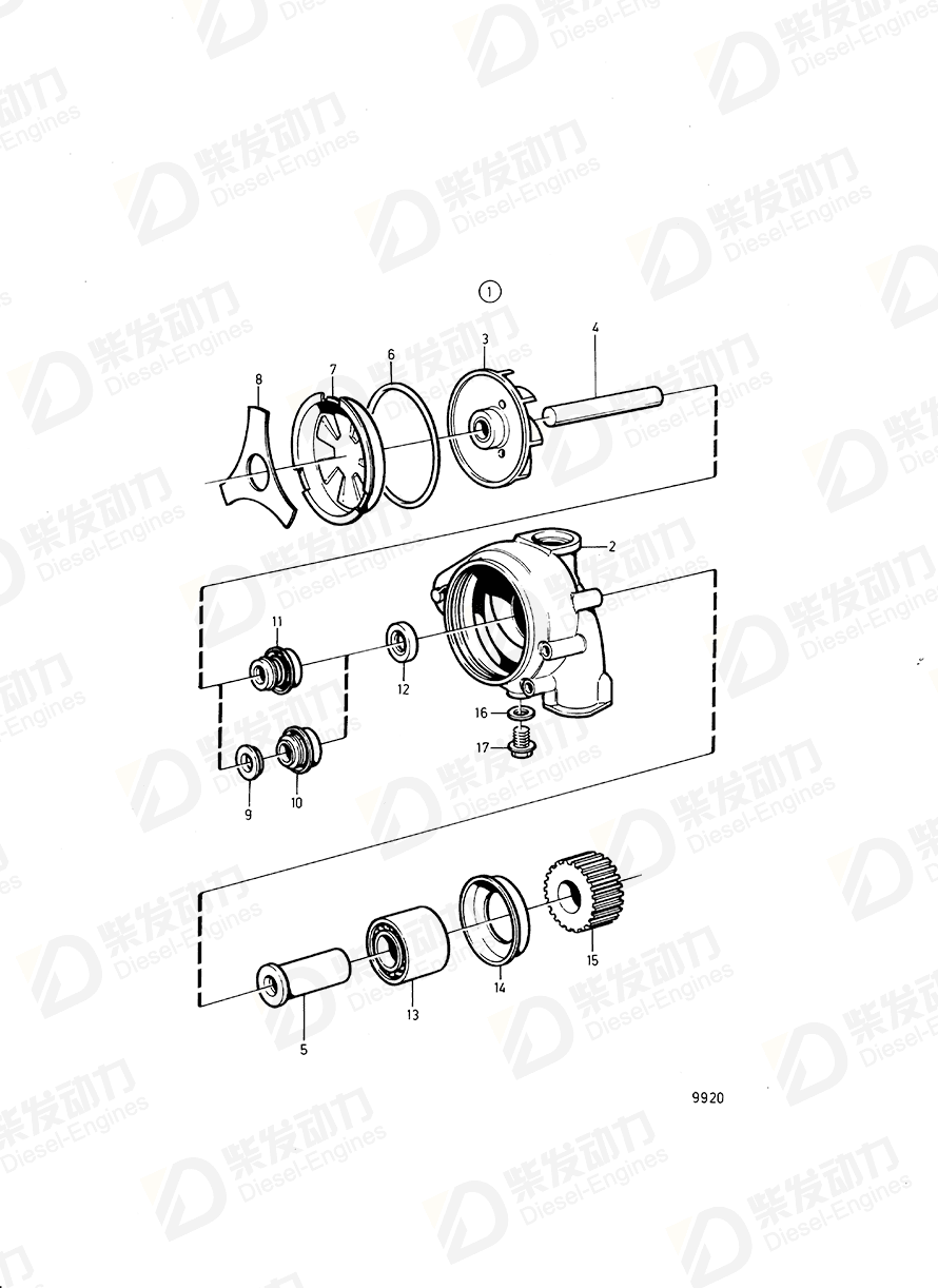 VOLVO Impeller 420639 Drawing